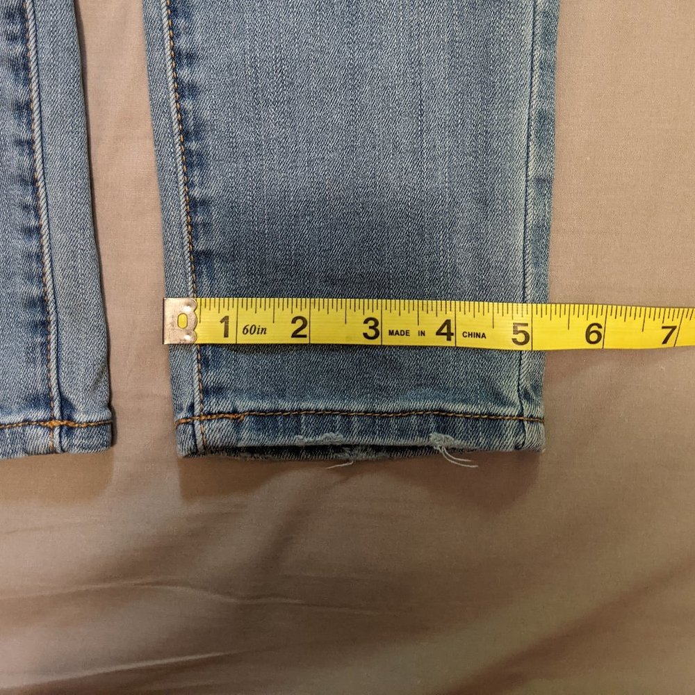 American Eagle Denim Jeggings Size 10 Short Super Stretch Light Medium Wash - Picture 12 of 16